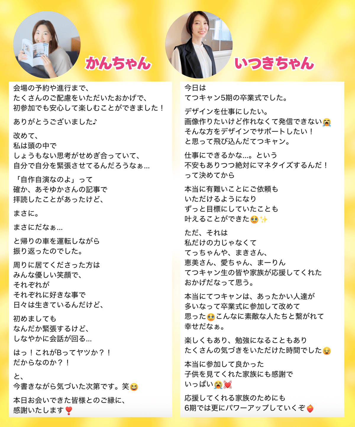 てつキャン5期卒業パーティー